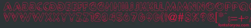 PaulineRegular Font – Red Fonts on Black Background