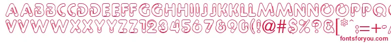 PaulineRegular Font – Red Fonts on White Background