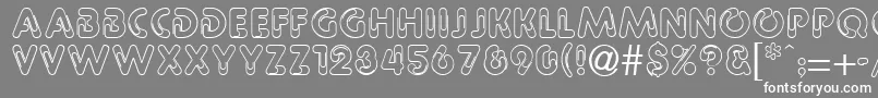 フォントPaulineRegular – 灰色の背景に白い文字