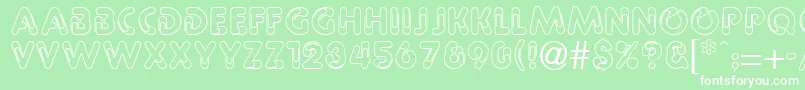 PaulineRegular Font – White Fonts on Green Background