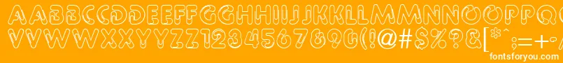 PaulineRegular Font – White Fonts on Orange Background