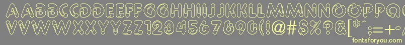 PaulineRegular Font – Yellow Fonts on Gray Background