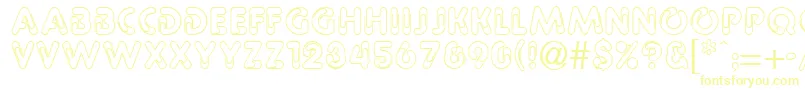 PaulineRegular Font – Yellow Fonts on White Background