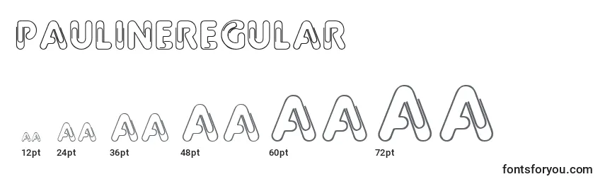 PaulineRegular Font Sizes