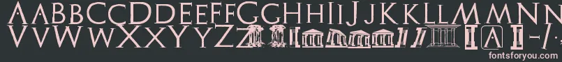 Archeologicaps Font – Pink Fonts on Black Background