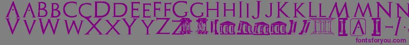 Archeologicaps Font – Purple Fonts on Gray Background