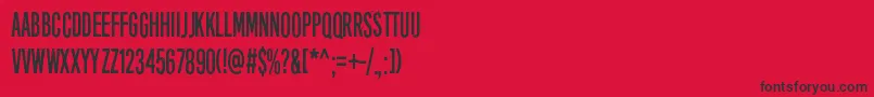 FortySix Font – Black Fonts on Red Background