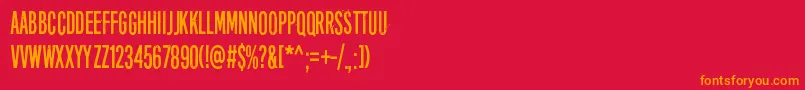 FortySix Font – Orange Fonts on Red Background