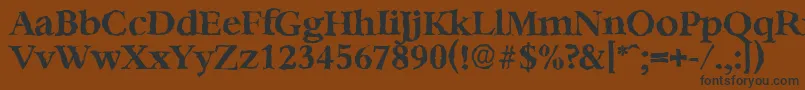 フォントBernsteinrandomBold – 黒い文字が茶色の背景にあります