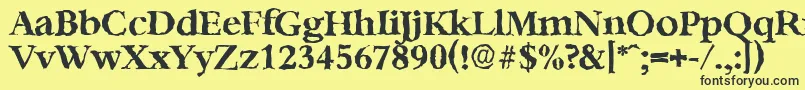 BernsteinrandomBold Font – Black Fonts on Yellow Background