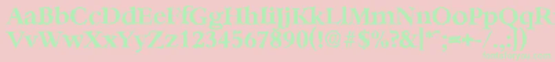 BernsteinrandomBold Font – Green Fonts on Pink Background