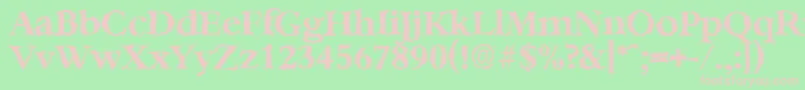 BernsteinrandomBold Font – Pink Fonts on Green Background