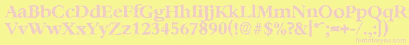 BernsteinrandomBold Font – Pink Fonts on Yellow Background