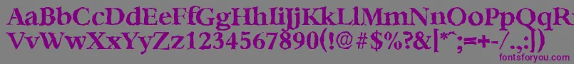 BernsteinrandomBold Font – Purple Fonts on Gray Background