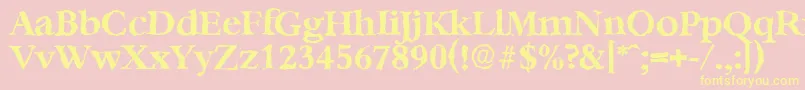 BernsteinrandomBold Font – Yellow Fonts on Pink Background