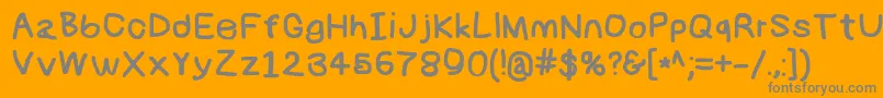 Weitere Informationen zur Numbbunnybk-Schriftart Numbbunnybk-Schriftart – Graue Schriften auf orangefarbenem Hintergrund