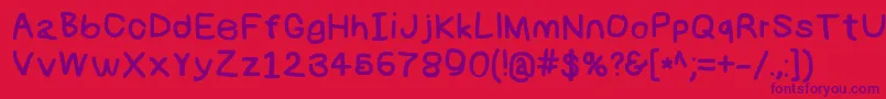 fuente Numbbunnybk – Fuentes Moradas Sobre Fondo Rojo