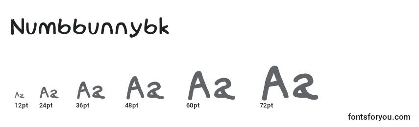 Größen der Schriftart Numbbunnybk