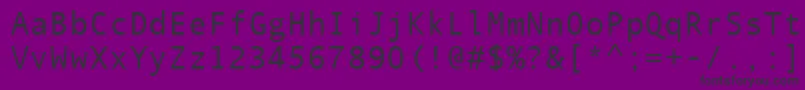 フォントQuicktypeMono – 紫の背景に黒い文字