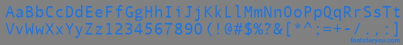 fuente QuicktypeMono – Fuentes Azules Sobre Fondo Gris
