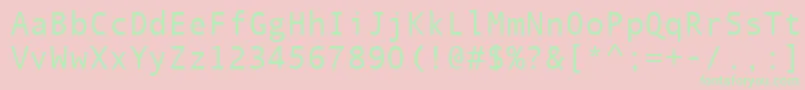 QuicktypeMono Font – Green Fonts on Pink Background