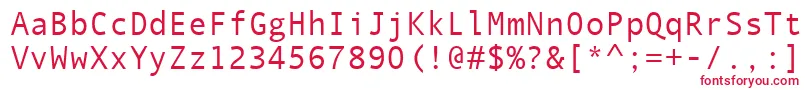 フォントQuicktypeMono – 赤い文字