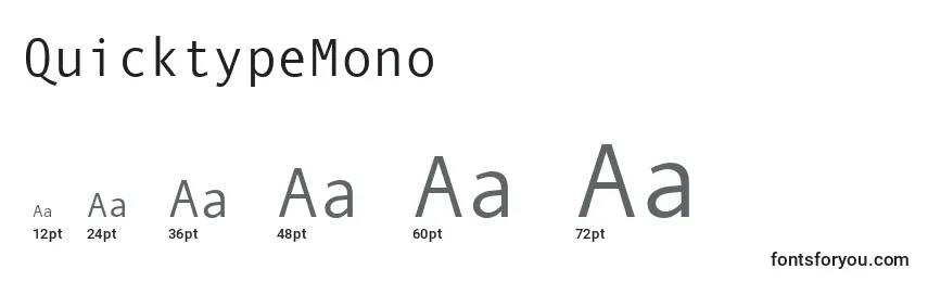 Размеры шрифта QuicktypeMono
