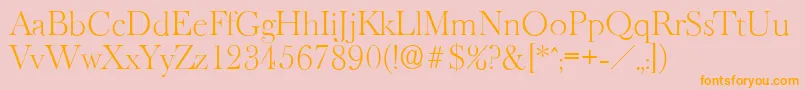 BaskeroldserialXlightRegular Font – Orange Fonts on Pink Background