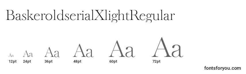 BaskeroldserialXlightRegular Font Sizes