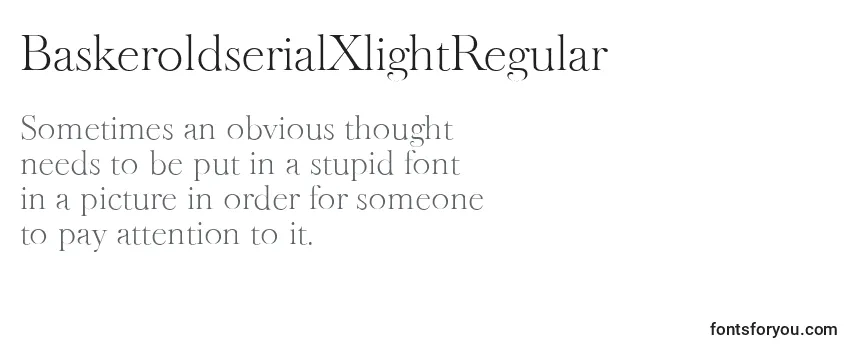 BaskeroldserialXlightRegular-fontti