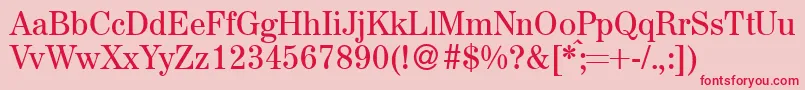 フォントAugustdbNormal – ピンクの背景に赤い文字