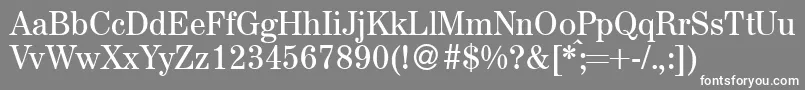 フォントAugustdbNormal – 灰色の背景に白い文字