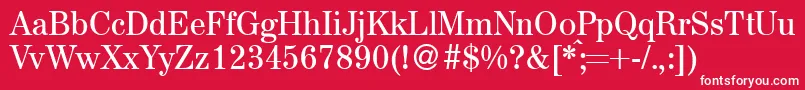 フォントAugustdbNormal – 赤い背景に白い文字