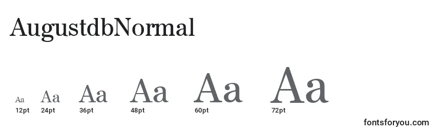 AugustdbNormal Font Sizes