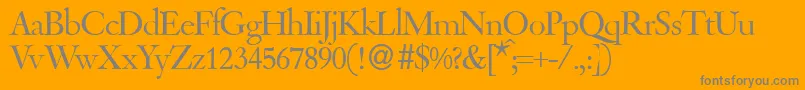 fuente VanlodbNormal – Fuentes Grises Sobre Fondo Naranja