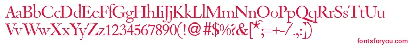 VanlodbNormal Font – Red Fonts on White Background