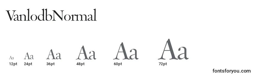 Размеры шрифта VanlodbNormal