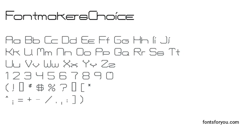 FontmakersChoice-fontti – aakkoset, numerot, erikoismerkit