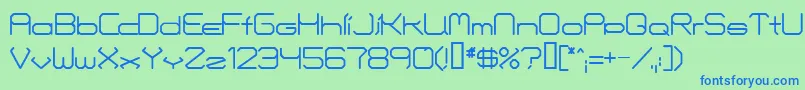 フォントFontmakersChoice – 青い文字は緑の背景です。