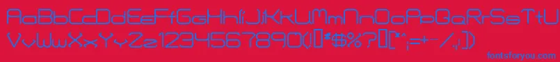 FontmakersChoice Font – Blue Fonts on Red Background