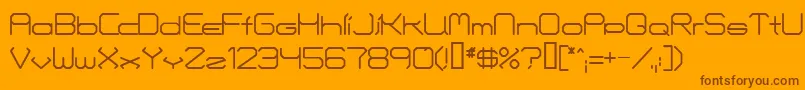 fuente FontmakersChoice – Fuentes Marrones Sobre Fondo Naranja