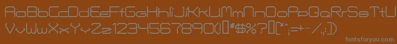 Czcionka FontmakersChoice – szare czcionki na brązowym tle
