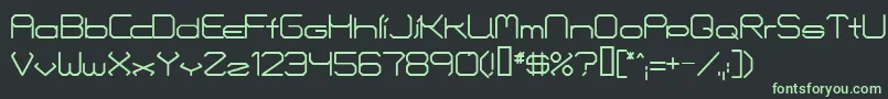 フォントFontmakersChoice – 黒い背景に緑の文字