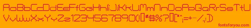 FontmakersChoice Font – Red Fonts on Orange Background
