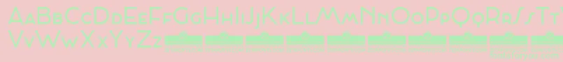 CocosignumMaiuscolettoRegularTrial Font – Green Fonts on Pink Background