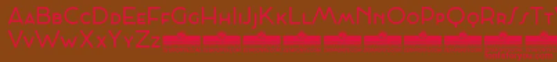 CocosignumMaiuscolettoRegularTrial Font – Red Fonts on Brown Background