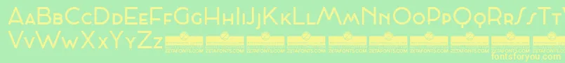 CocosignumMaiuscolettoRegularTrial Font – Yellow Fonts on Green Background