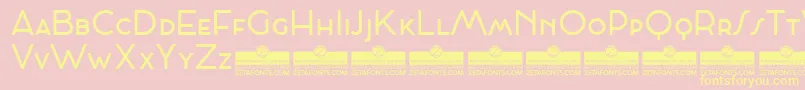CocosignumMaiuscolettoRegularTrial Font – Yellow Fonts on Pink Background