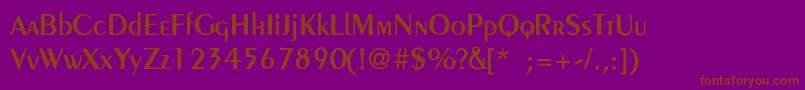 Sailor-fontti – ruskeat fontit violetilla taustalla