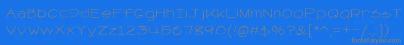 RetrievseNc Font – Gray Fonts on Blue Background